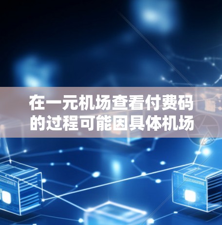 在一元机场查看付费码的过程可能因具体机场和支付方式的不同而有所差异。以下是一些通用的步骤和注意事项，帮助你更好地理解和操作